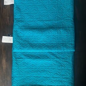 Set of 2 aqua blue pillow covers. Inserts not included. 20x20 inches.